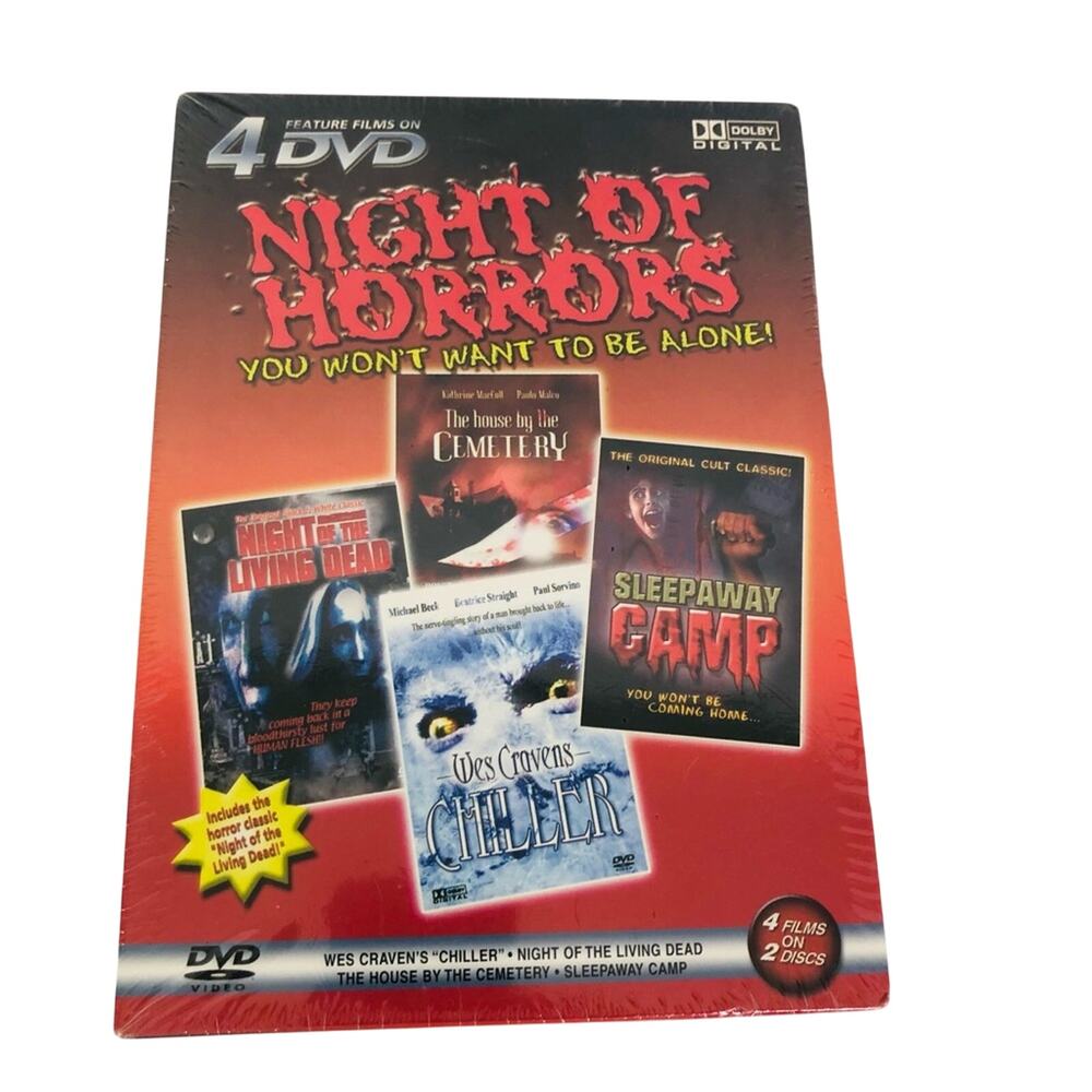 Night of Horrors 4-Film Collection (DVD, 2003, 2-Disc‎ Set) NEW Factory Sealed!
